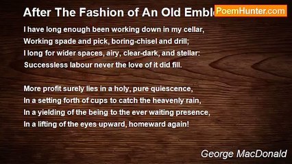George MacDonald - After The Fashion of An Old Emblem