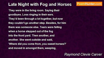 Raymond Clevie Carver - Late Night with Fog and Horses