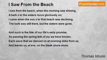 Thomas Moore - I Saw From the Beach