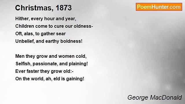 George MacDonald - Christmas, 1873
