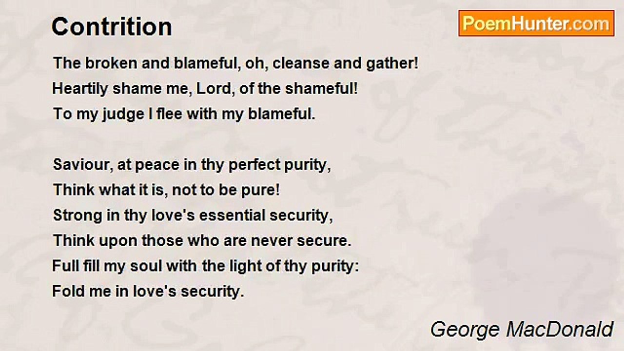 George MacDonald - Contrition