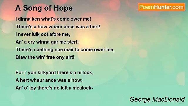 George MacDonald - A Song of Hope