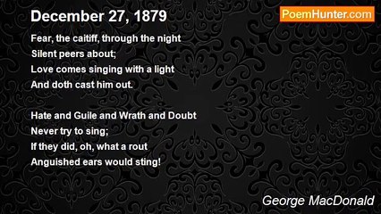 George MacDonald - December 27, 1879