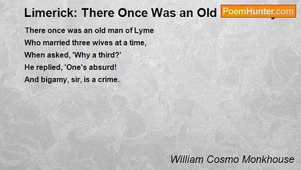 William Cosmo Monkhouse - Limerick: There Once Was an Old Man of Lyme