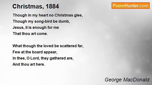 George MacDonald - Christmas, 1884