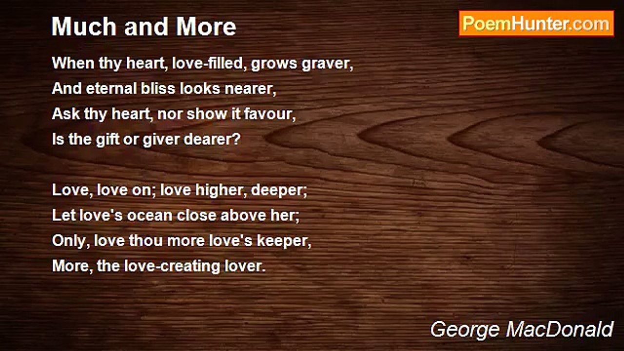 George MacDonald - Much and More