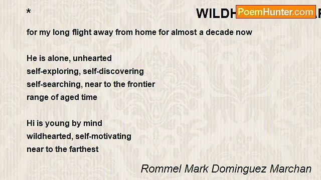 Rommel Mark Dominguez Marchan - * WILDHEARTED MARCHANISM 2010