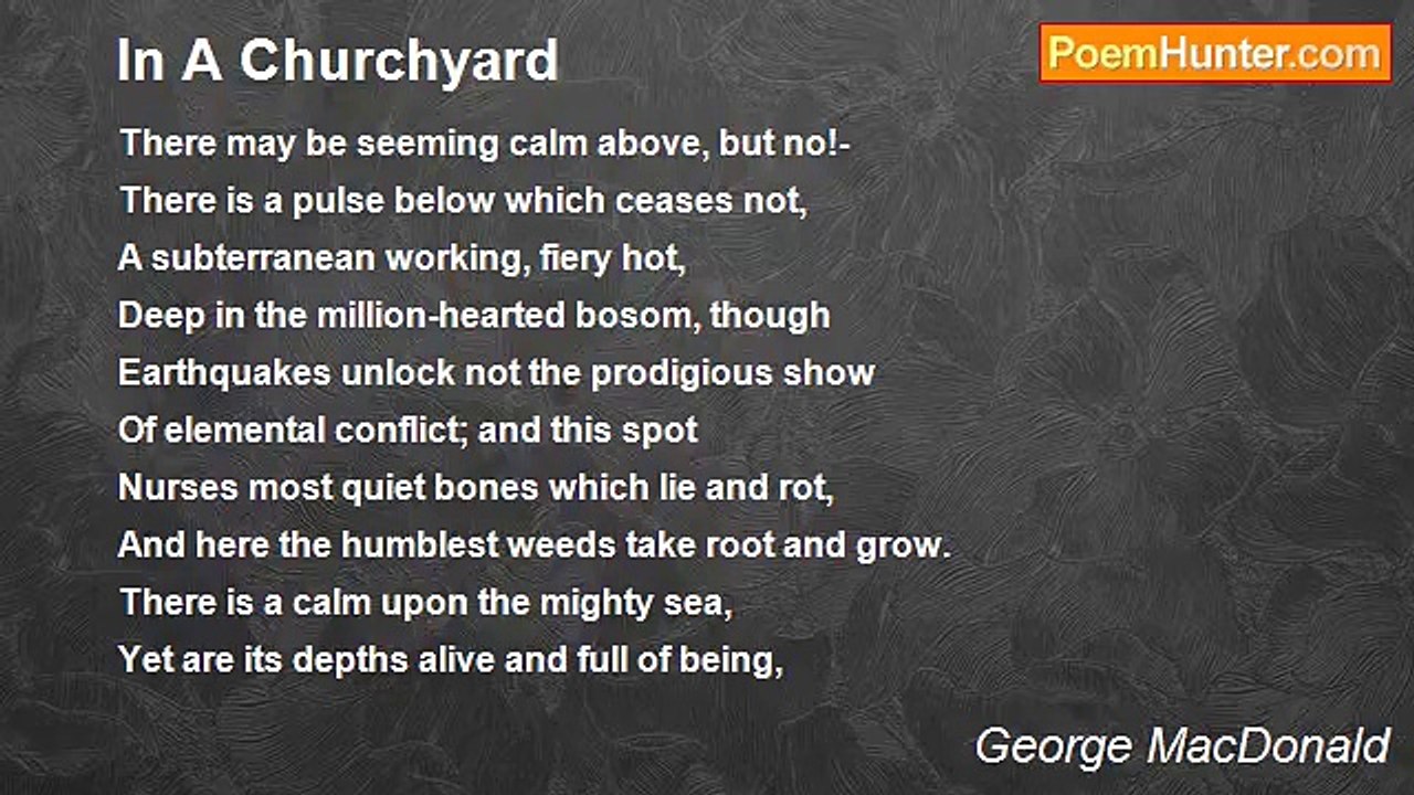 George MacDonald - In A Churchyard