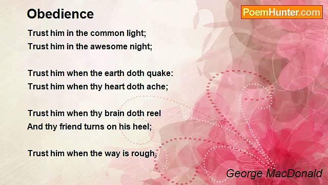 George MacDonald - Obedience