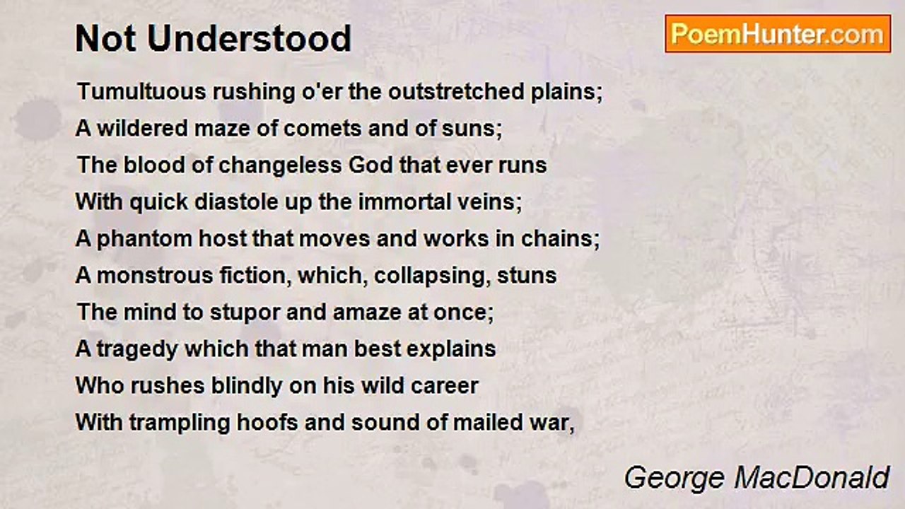 George MacDonald - Not Understood