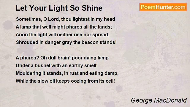 George MacDonald - Let Your Light So Shine