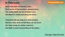 George MacDonald - In February