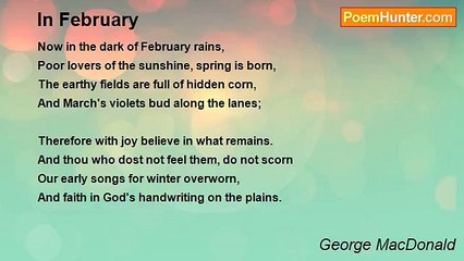 George MacDonald - In February