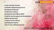 Rommel Mark Dominguez Marchan - *                                                  CLIMATE CHANGE MOURNER