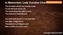 George MacDonald - In Memorium: Lady Caroline Charteris