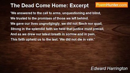 Edward Harrington - The Dead Come Home: Excerpt