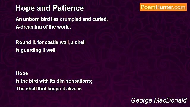 George MacDonald - Hope and Patience