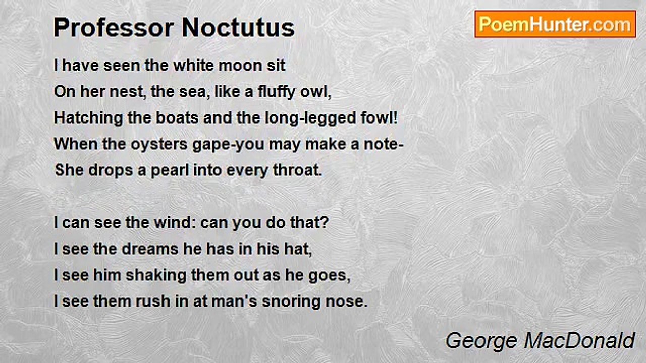 George MacDonald - Professor Noctutus