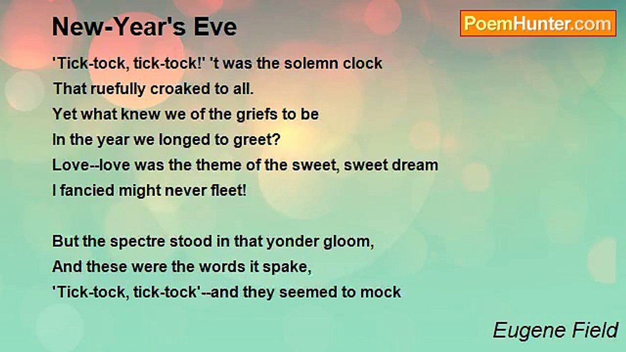 Eugene Field - New-Year's Eve
