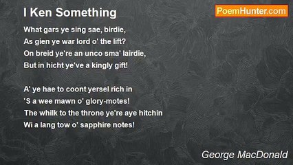 George MacDonald - I Ken Something
