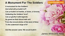 James Whitcomb Riley - A Monument For The Soldiers