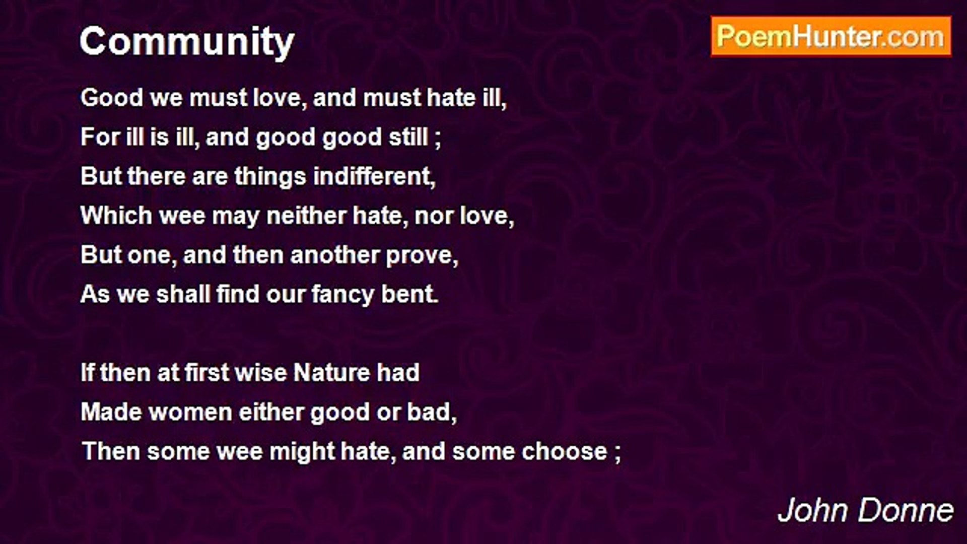 John Donne - Community