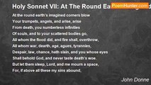 John Donne - Holy Sonnet VII: At The Round Earth's Imagined Corners