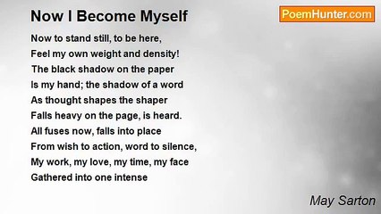 May Sarton - Now I Become Myself