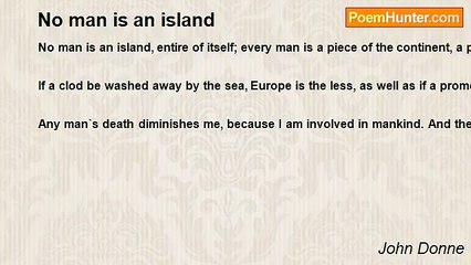 John Donne - No man is an island