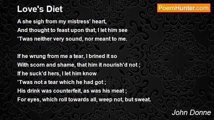 John Donne - Love's Diet