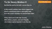 John Donne - To Sir Henry Wotton II