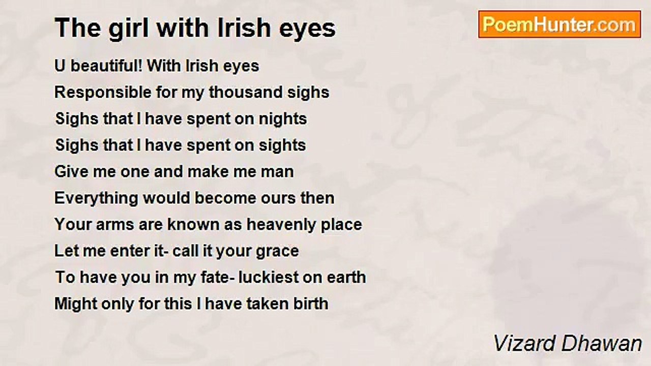 Vizard Dhawan - The girl with Irish eyes