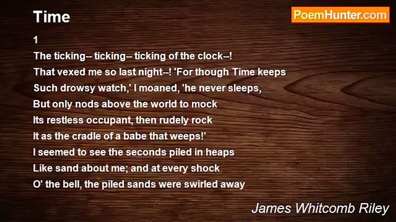 James Whitcomb Riley - Time