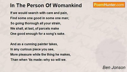 Ben Jonson - In The Person Of Womankind