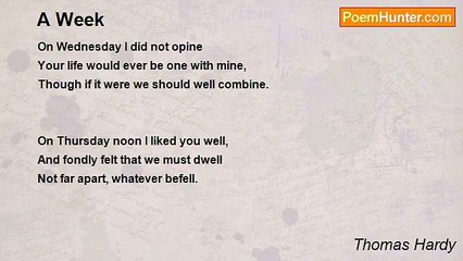 Thomas Hardy - A Week