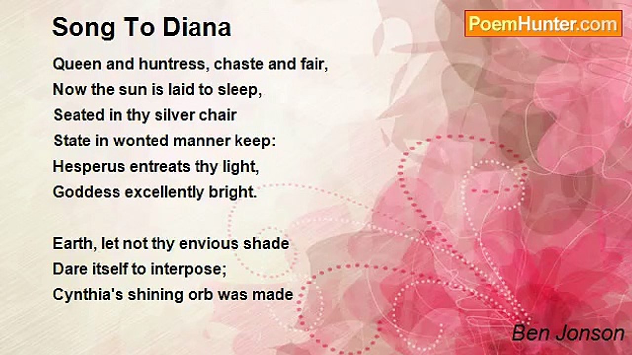 Ben Jonson - Song To Diana