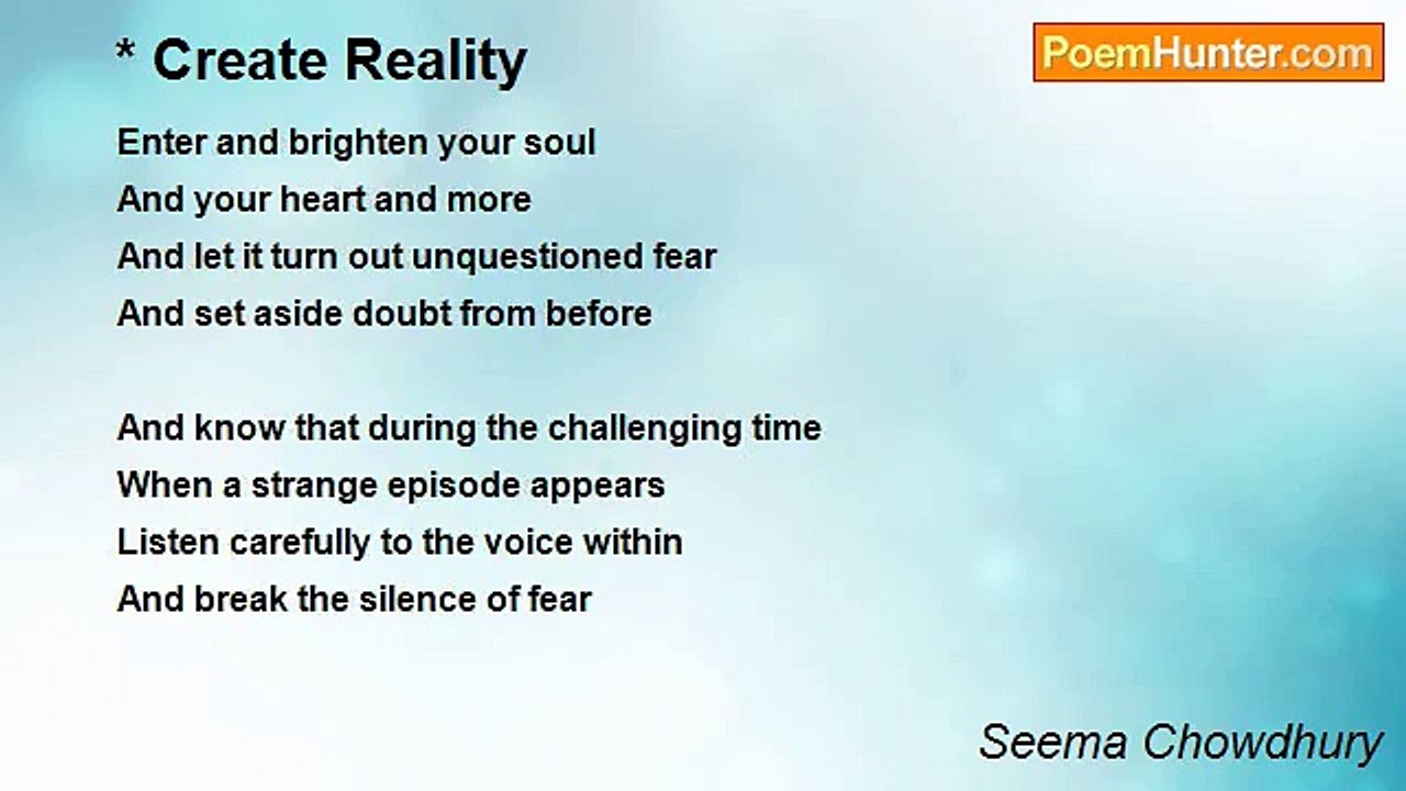 Seema Chowdhury - Create Reality