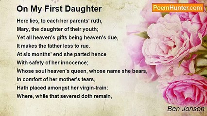 Ben Jonson - On My First Daughter