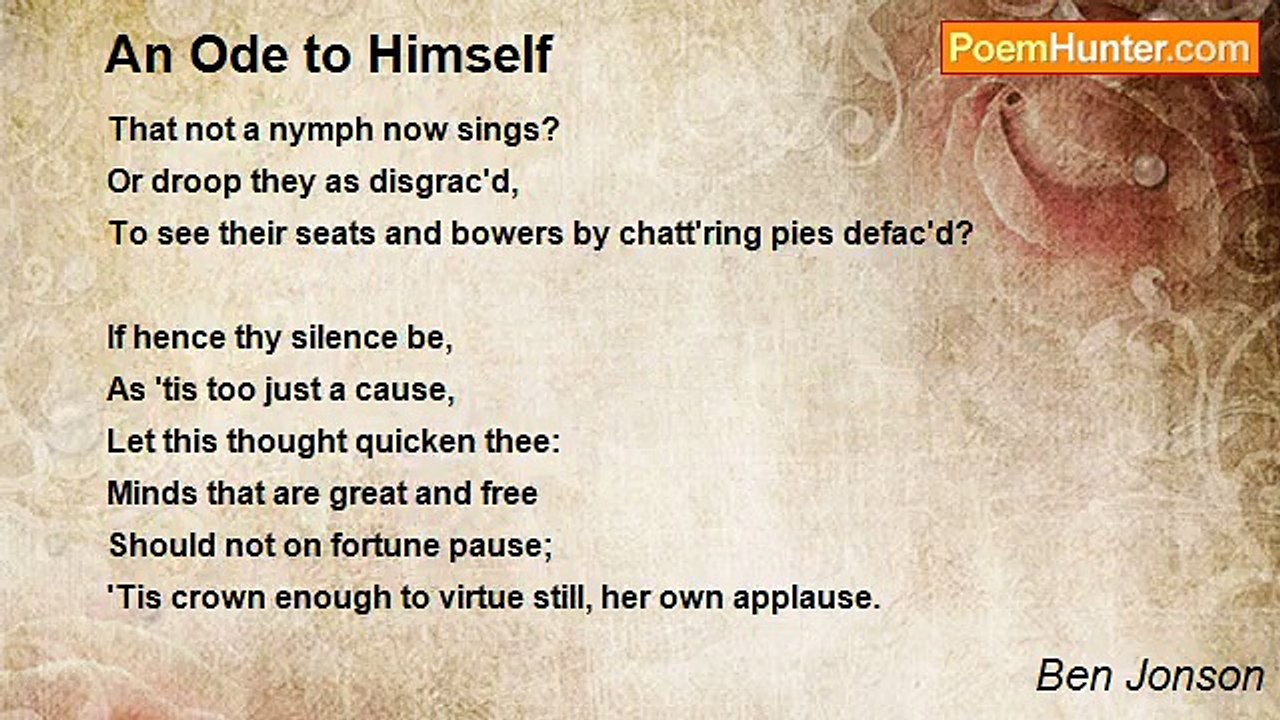 Ben Jonson - An Ode to Himself