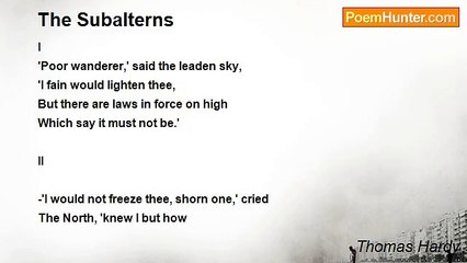 Thomas Hardy - The Subalterns