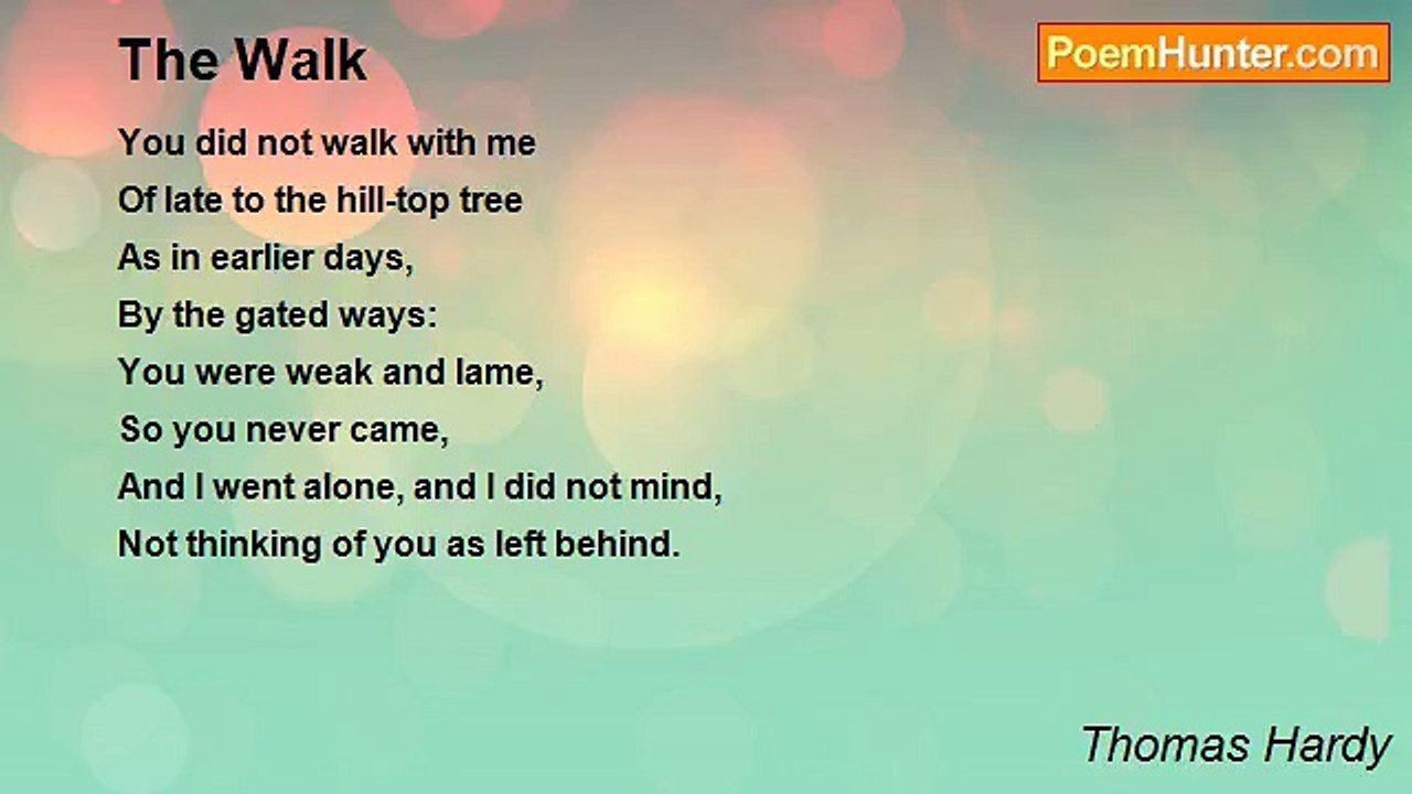 Thomas Hardy - The Walk