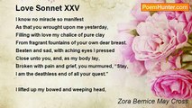 Zora Bernice May Cross - Love Sonnet XXV