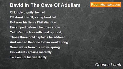 Charles Lamb - David In The Cave Of Adullam