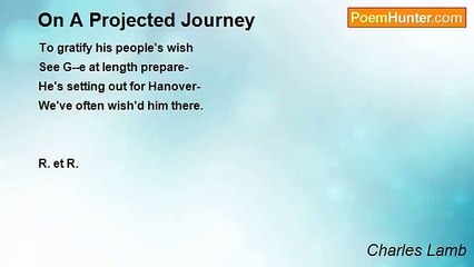 Charles Lamb - On A Projected Journey