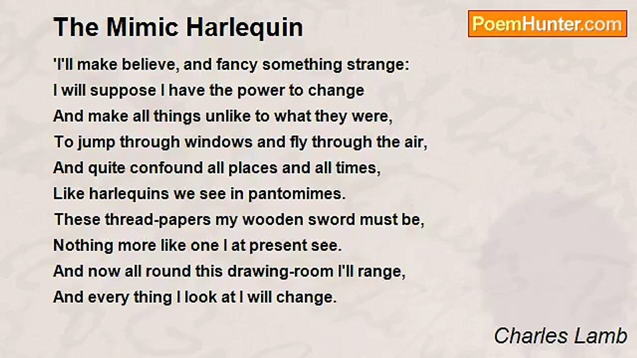 Charles Lamb - The Mimic Harlequin