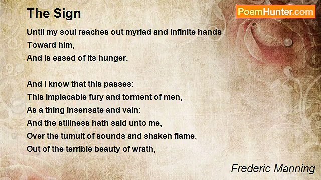 Frederic Manning - The Sign