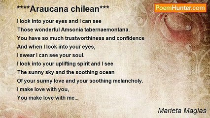 Marieta Maglas - ****Araucana Chilean***