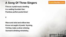 William Watson - A Song Of Three Singers