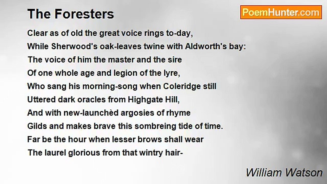 William Watson - The Foresters