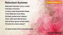 William Watson - Reluctant Summer